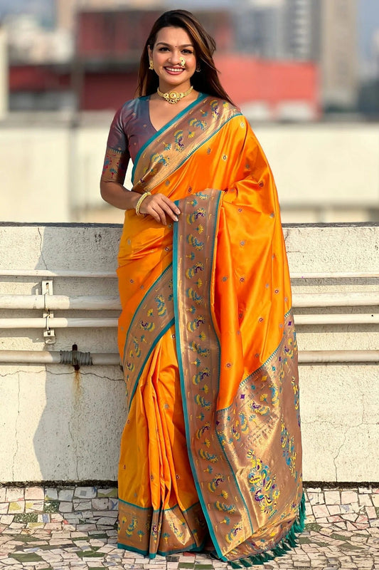 Orange Colour Soft Silk Traditional Saree SD1111770