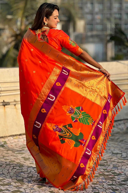 Orange Colour Soft Silk Traditional Saree SD1113018 A