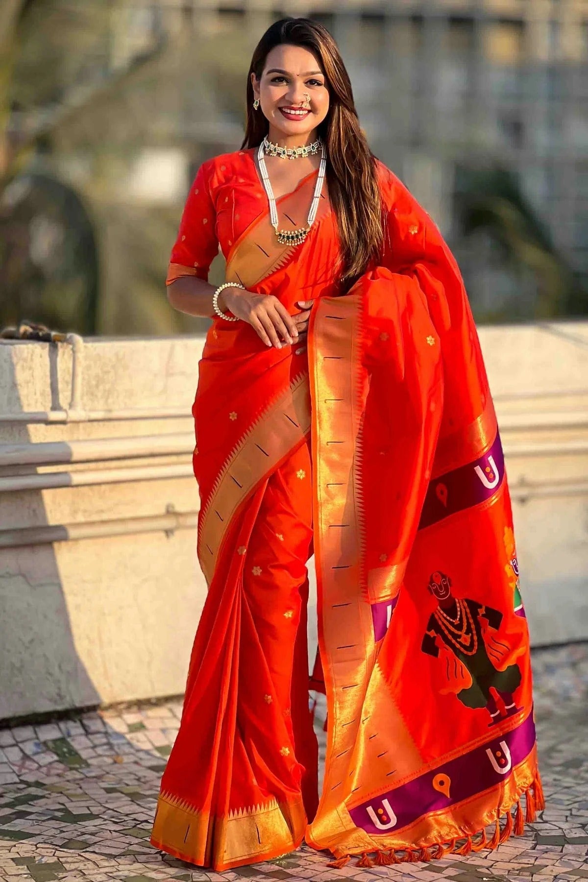 Orange Colour Soft Silk Traditional Saree SD1113018