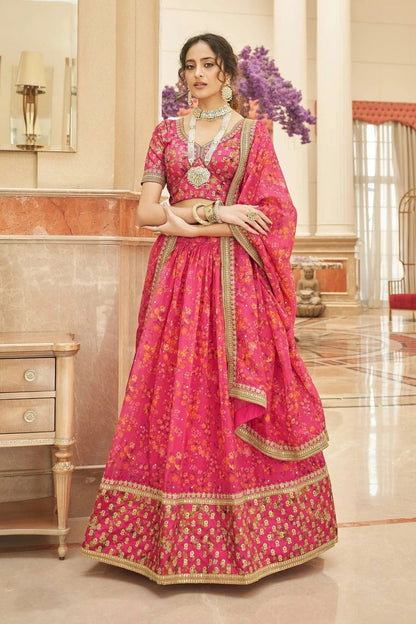 Organza Embroidery A Line Lehenga Choli LC1010169