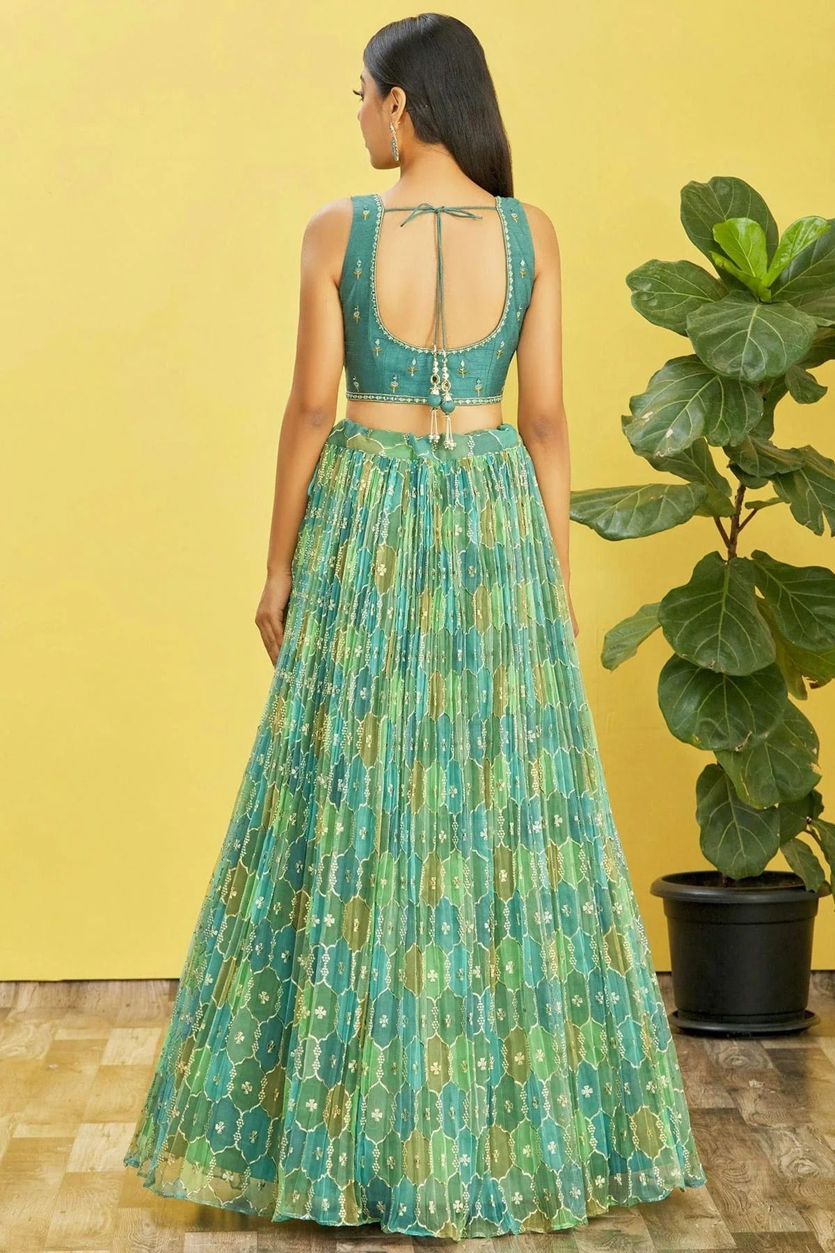 Organza Embroidery A Line Lehenga Choli LC1010245 A