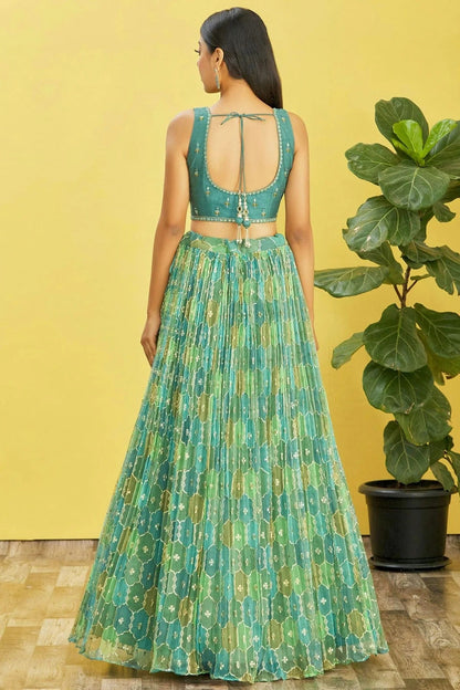 Organza Embroidery A Line Lehenga Choli LC1010245 A