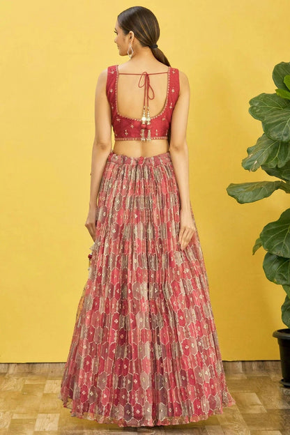 Organza Embroidery A Line Lehenga Choli LC1010246 A