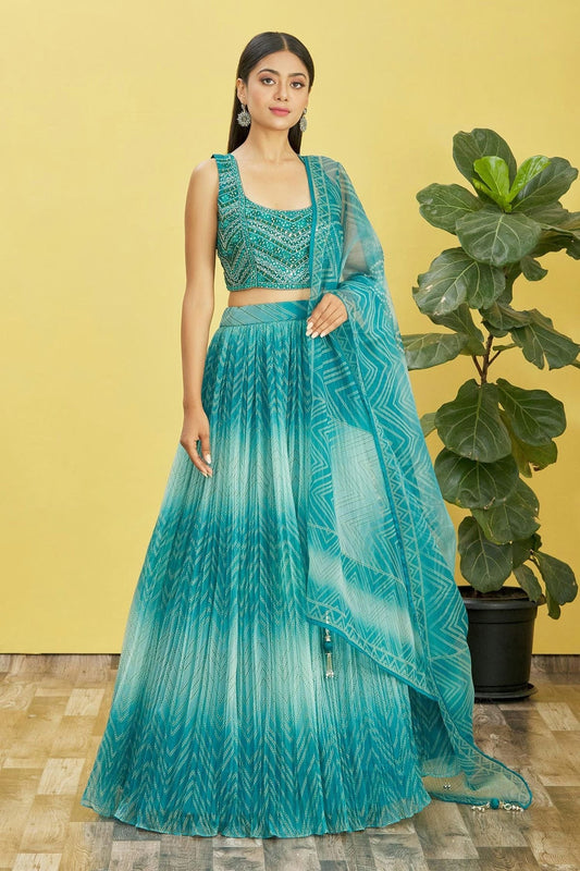 Organza Embroidery A Line Lehenga Choli LC1010253
