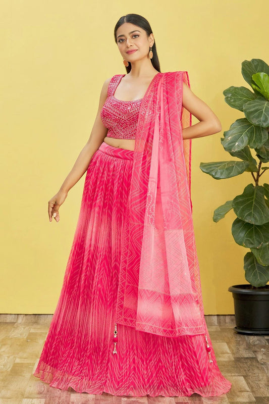 Organza Embroidery A Line Lehenga Choli LC1010254