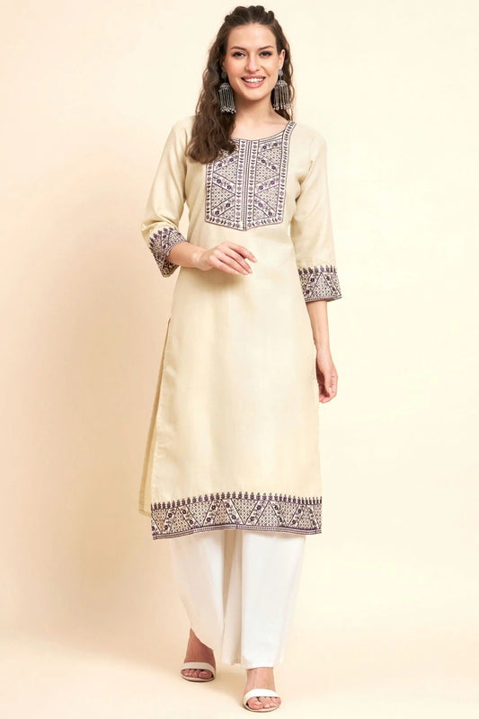 Peach Colour Cotton Kurti KR1111056
