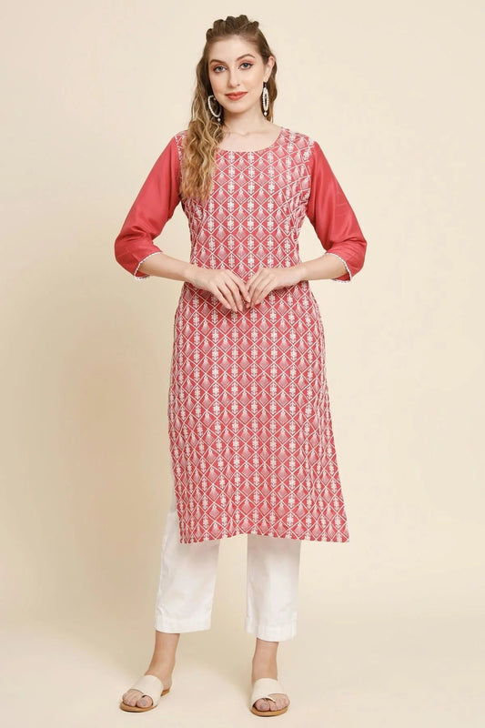 Peach Colour Georgette Kurti KR1111016