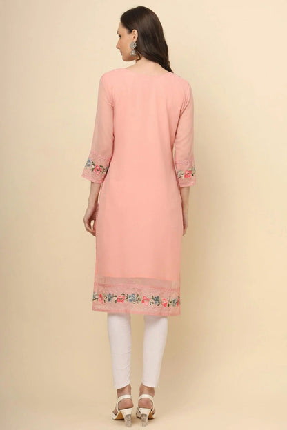 Peach Colour Georgette Kurti KR1111195 A