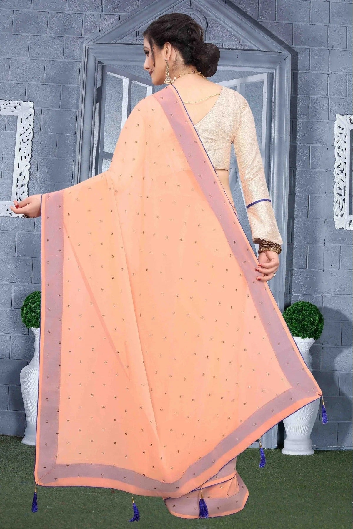 Peach Colour Georgette Party Wear Saree SD1120584 A