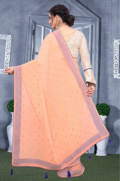 Peach Colour Georgette Party Wear Saree SD1120584 A