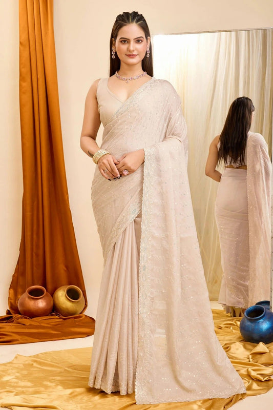 Peach Colour Georgette Saree SD1110211
