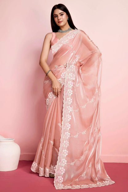 Peach Colour Jimmy Choo Saree SD1110459