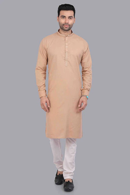 Peach Colour Kurta Pajama In Cotton KP1210180