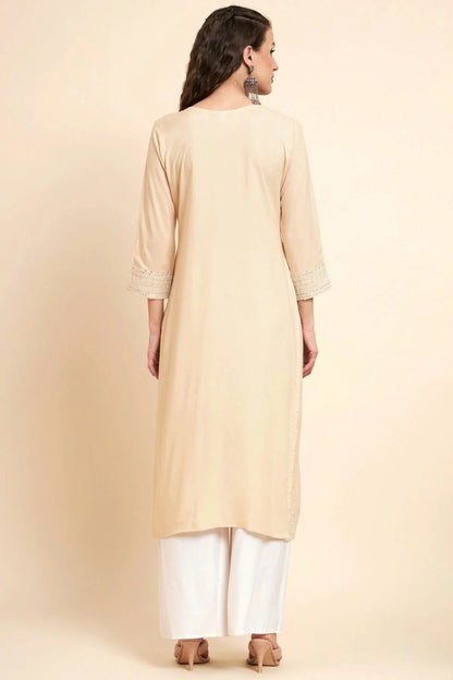Peach Colour Rayon Kurti KR1111069 A