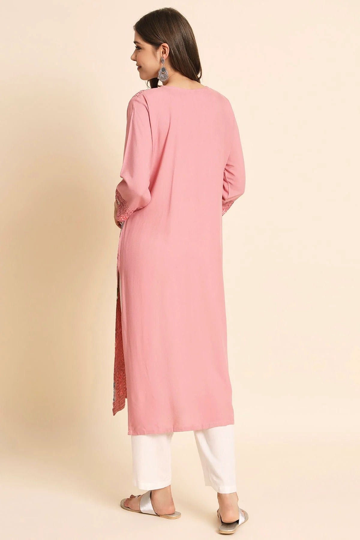 Peach Colour Rayon Kurti KR1111110 A