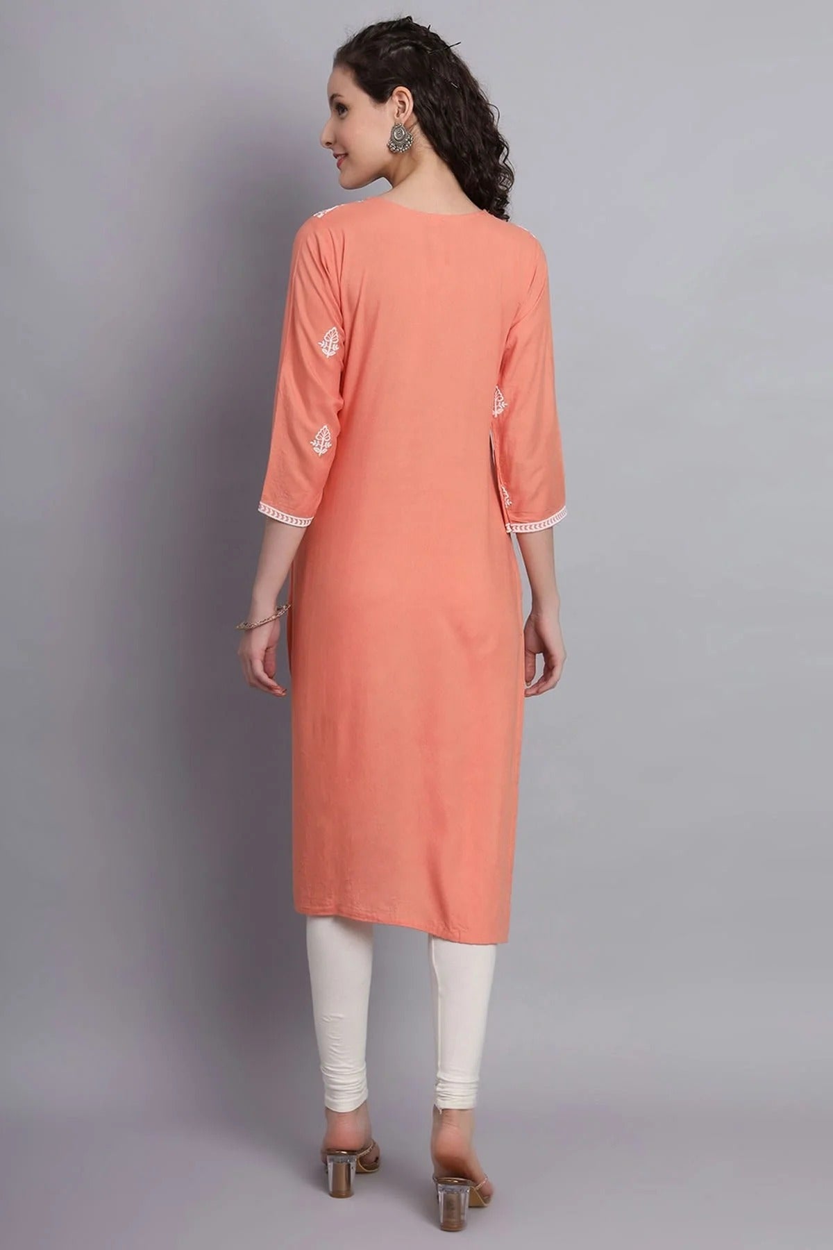 Peach Colour Rayon Kurti KR1111129 A