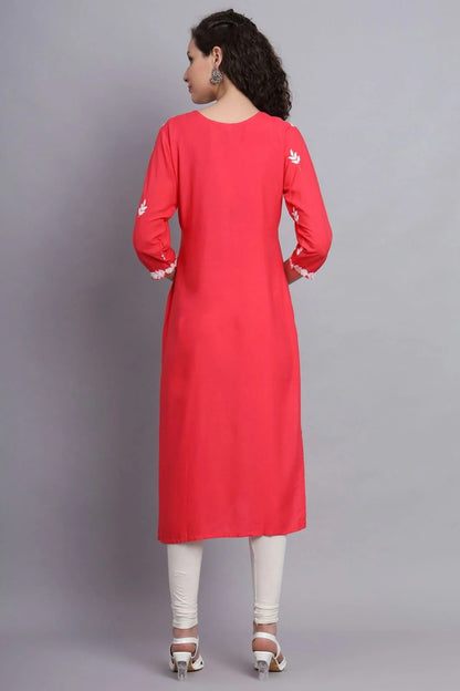 Peach Colour Rayon Kurti KR1111146 A