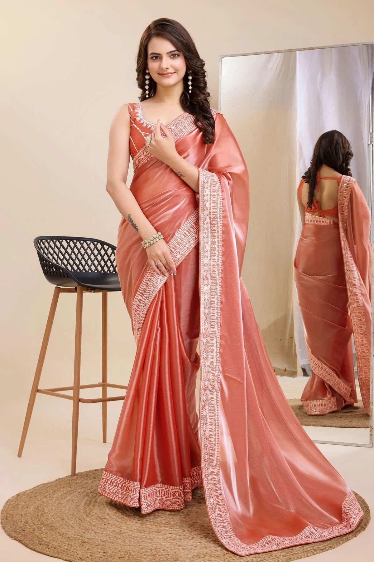 Peach Colour Silk Saree SD1110230