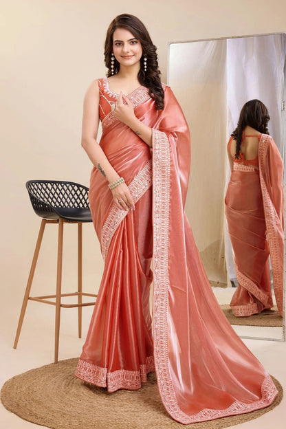 Peach Colour Silk Saree SD1110230