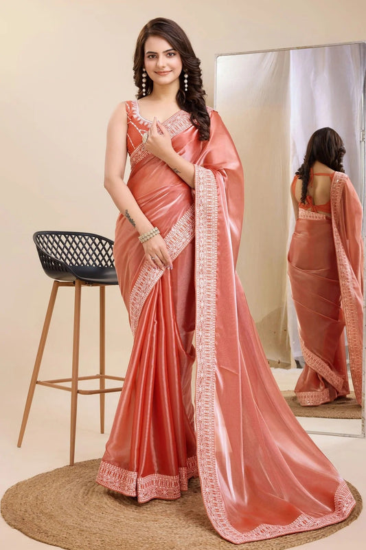Peach Colour Silk Saree SD1110230