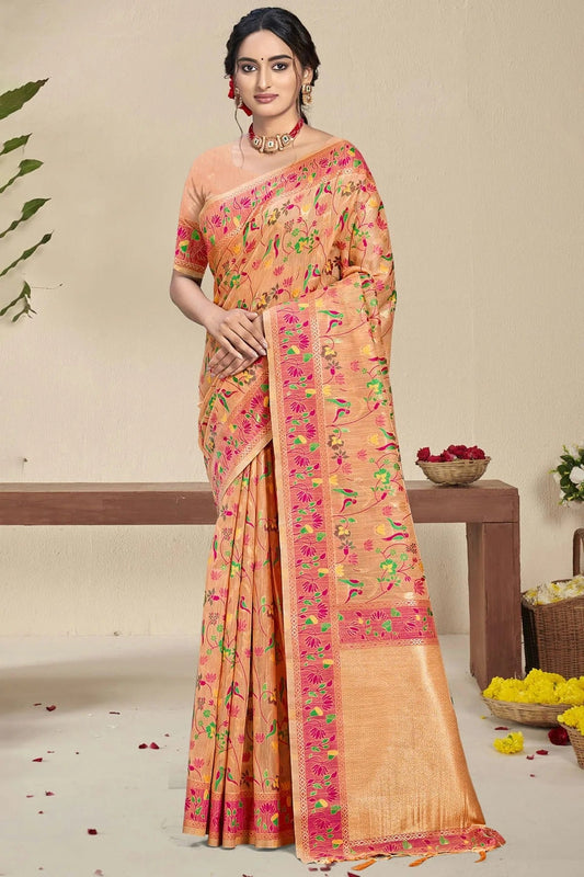 Peach Colour Silk Traditional Saree SD1102579
