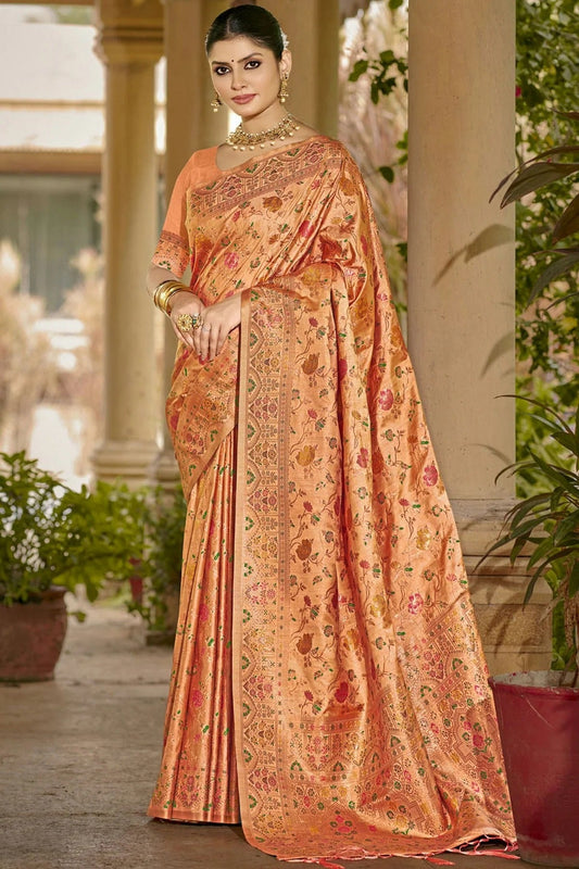 Peach Colour Silk Traditional Saree SD1102652