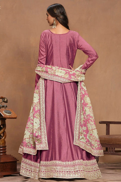 Pink Colour Art Silk Anarkali Suit SM1050568 A