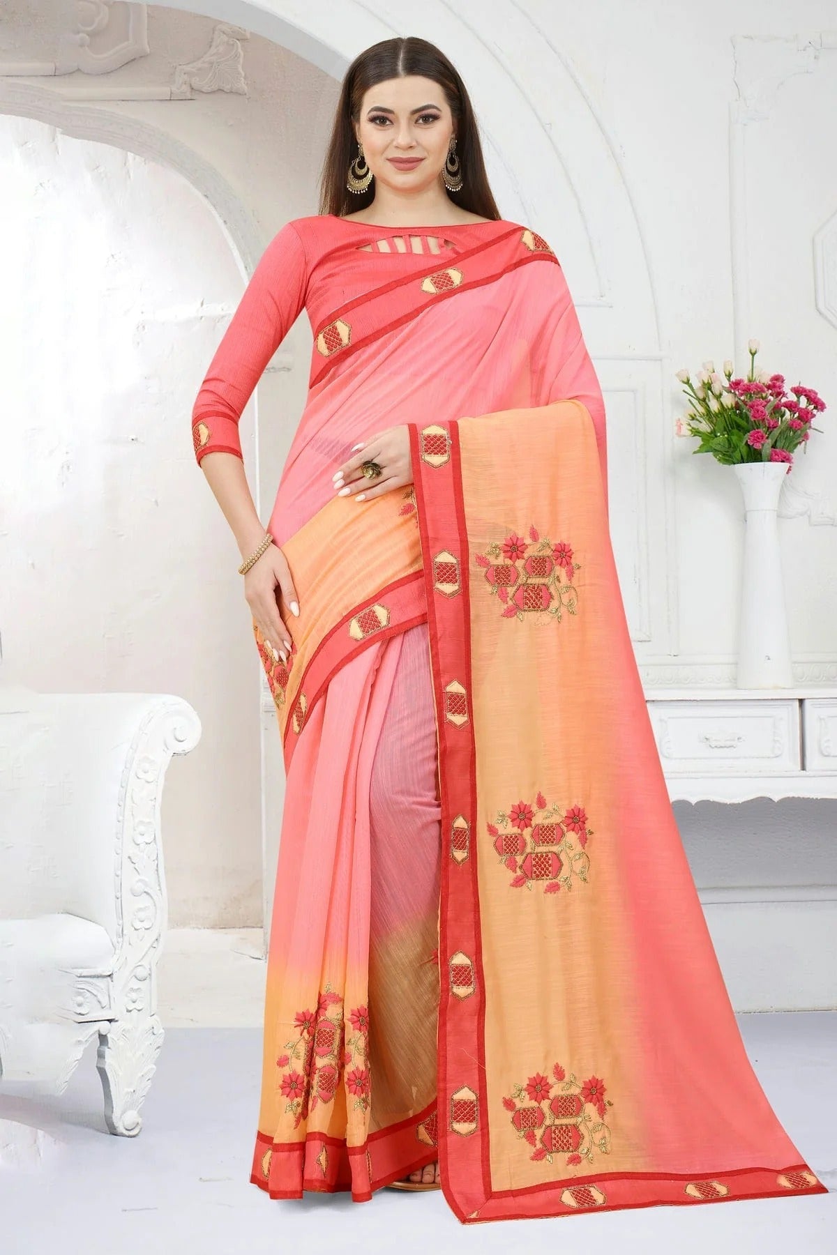 Pink Colour Art Silk Designer Saree LC1121315