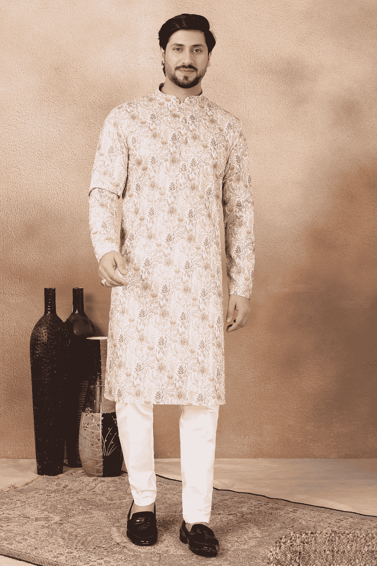 Pink Colour Art Silk Digital Print Work Kurta Pajama