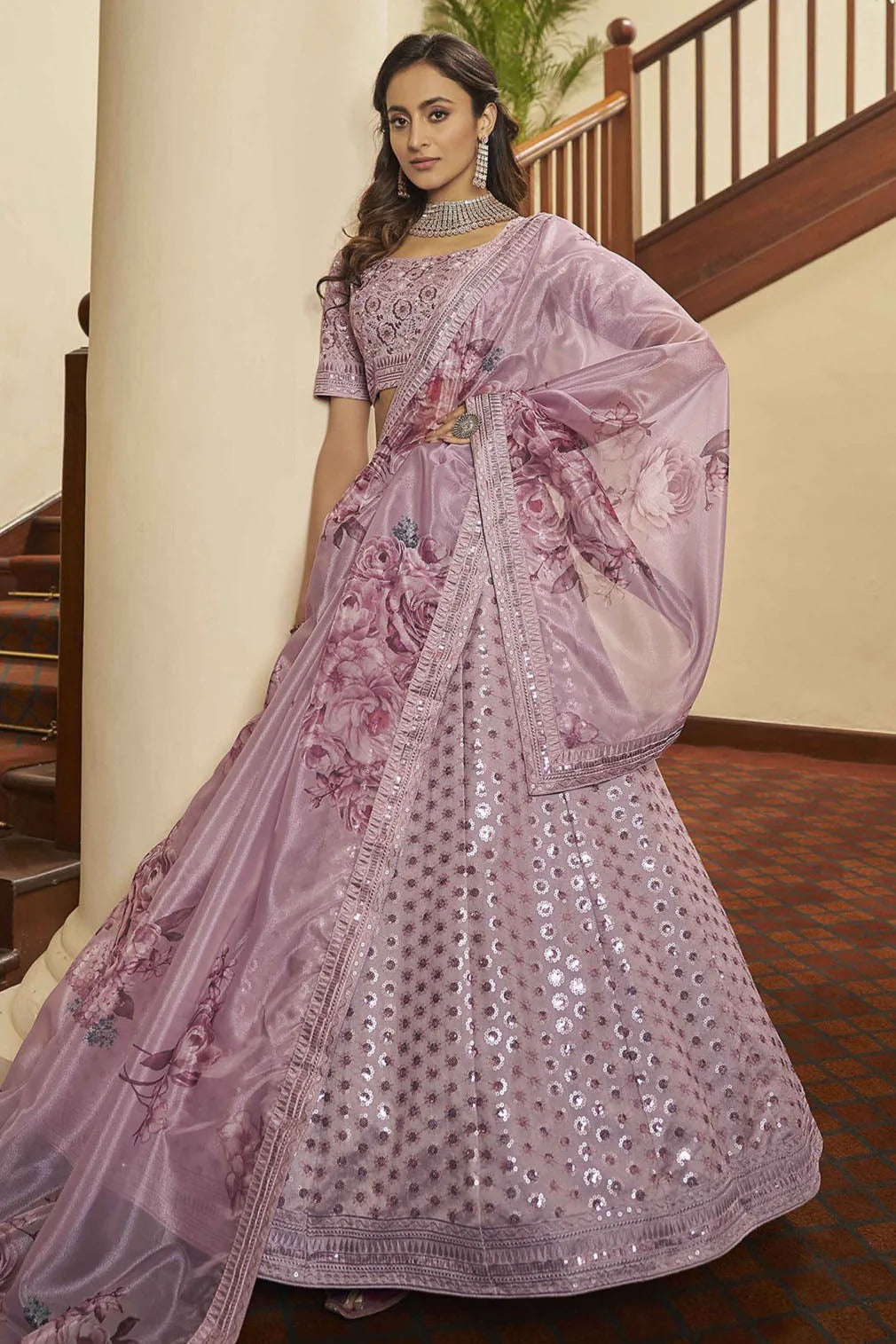 Pink Colour Art Silk Embroidery Lehenga Choli LC1150091 A