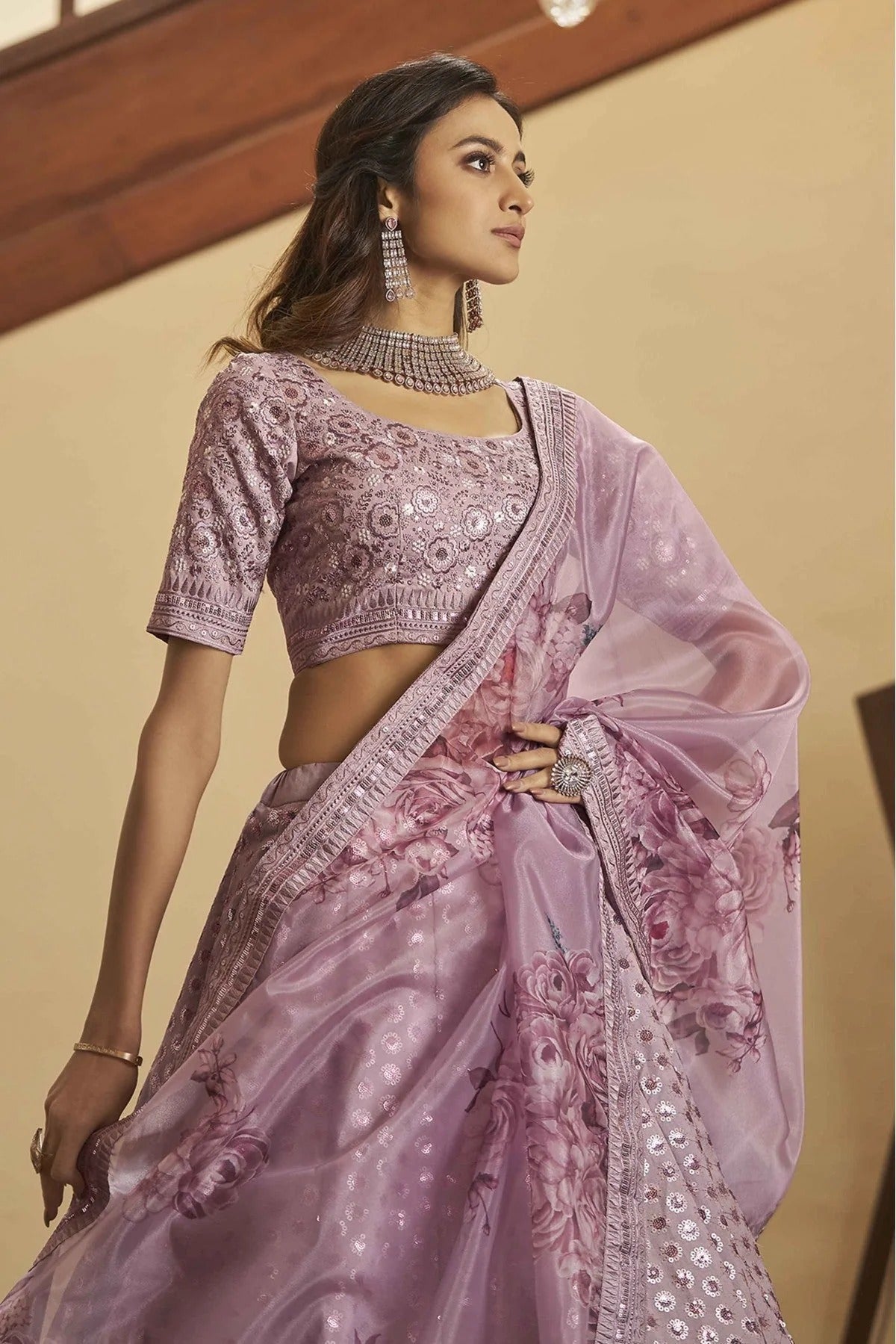Pink Colour Art Silk Embroidery Lehenga Choli LC1150091 B