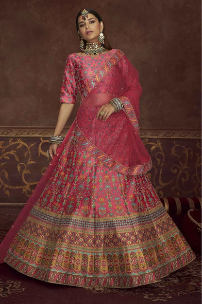 Pink Colour Art Silk Embroidery Lehenga Choli LC1150113 A