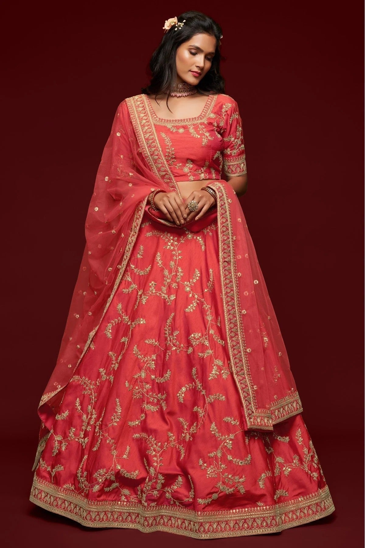 Pink Colour Art Silk Lehenga Choli LC1010106