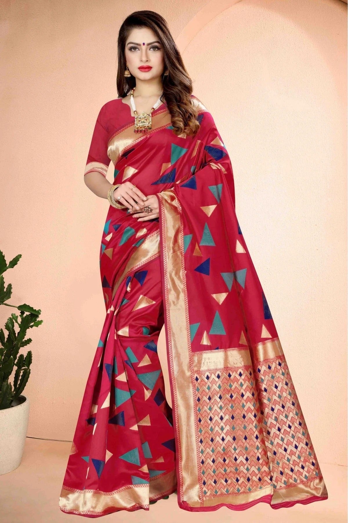 Pink Colour Banarasi Art Silk Traditional Saree SD1120747