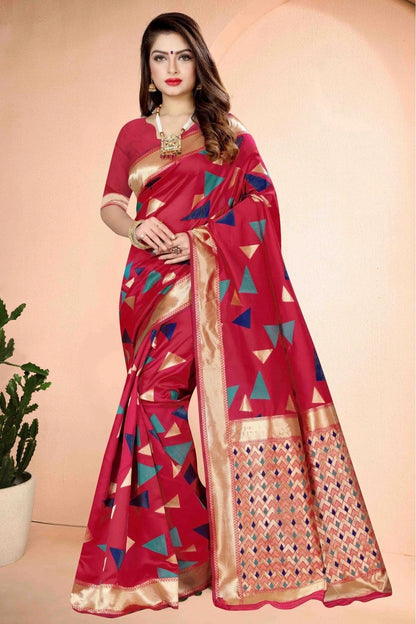 Pink Colour Banarasi Art Silk Traditional Saree SD1120747