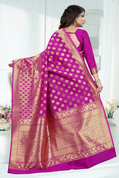 Pink Colour Banarasi Art Silk Woven Saree SD1120783 A