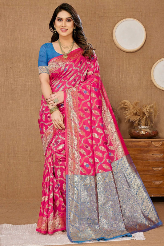 Pink Colour Banarasi Silk Saree SD1110244