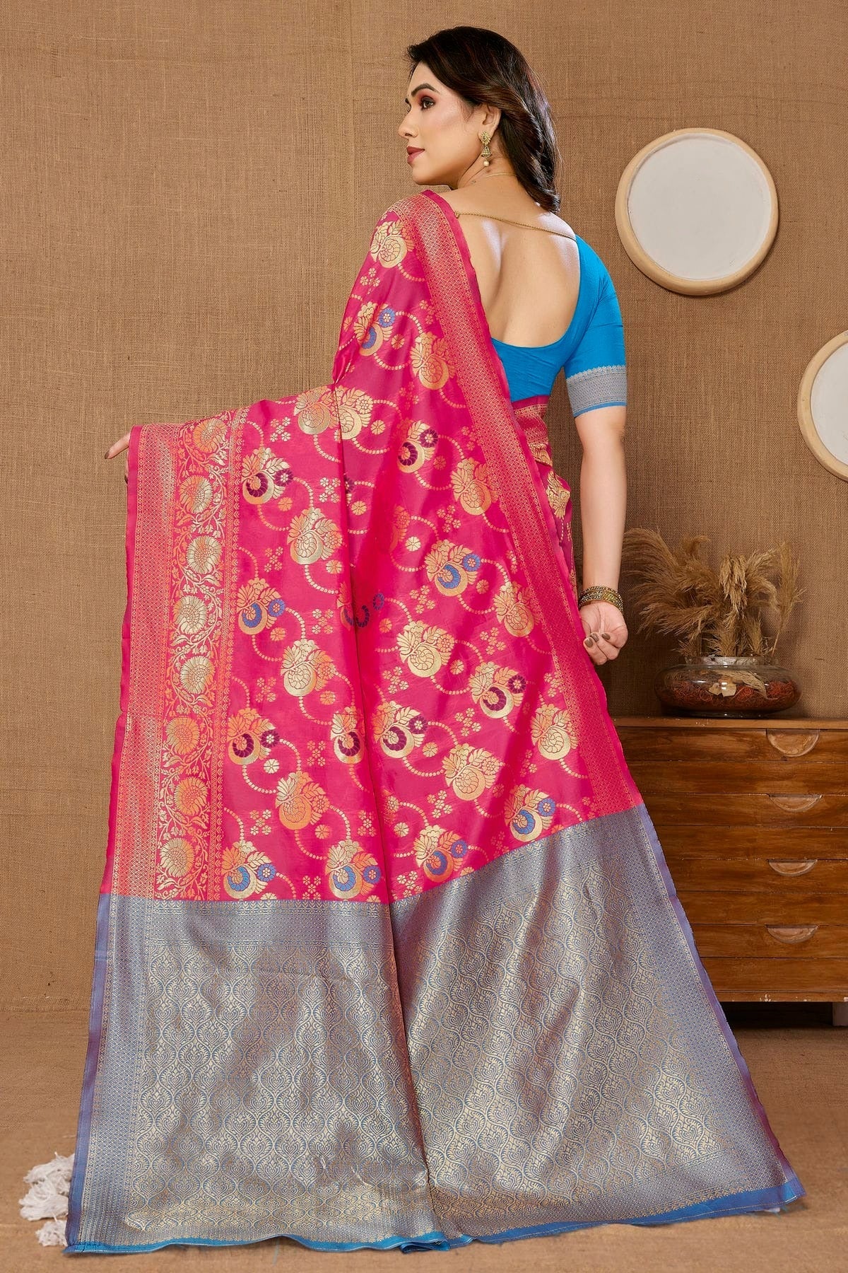 Pink Colour Banarasi Silk Saree SD1110288 A