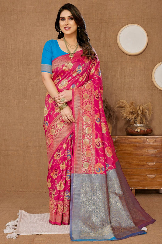 Pink Colour Banarasi Silk Saree SD1110288