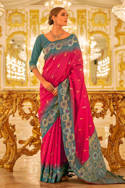 Pink Colour Banarasi Silk Saree SD1110346