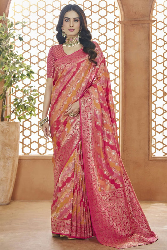 Pink Colour Banarasi Silk Traditional Saree SD1110898