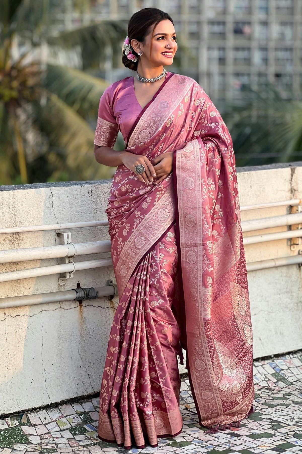 Pink Colour Banarasi Silk Traditional Saree SD1111700