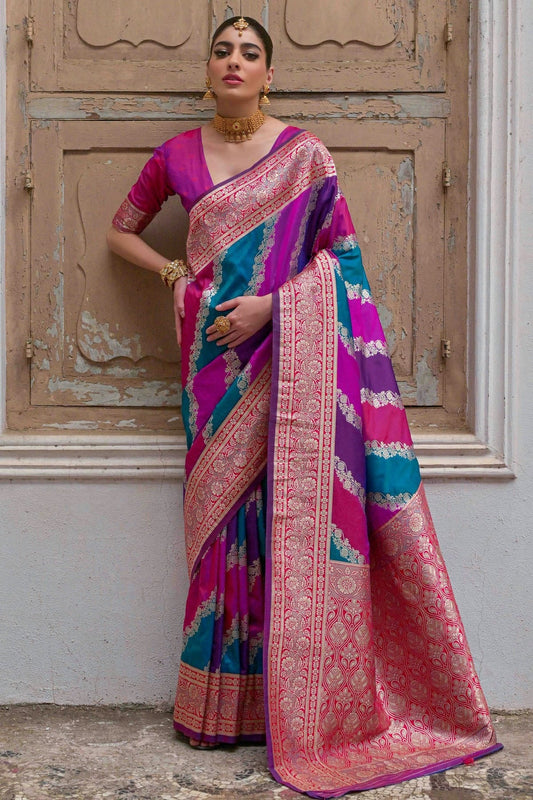 Pink Colour Banarasi Silk Traditional Saree SD1260042