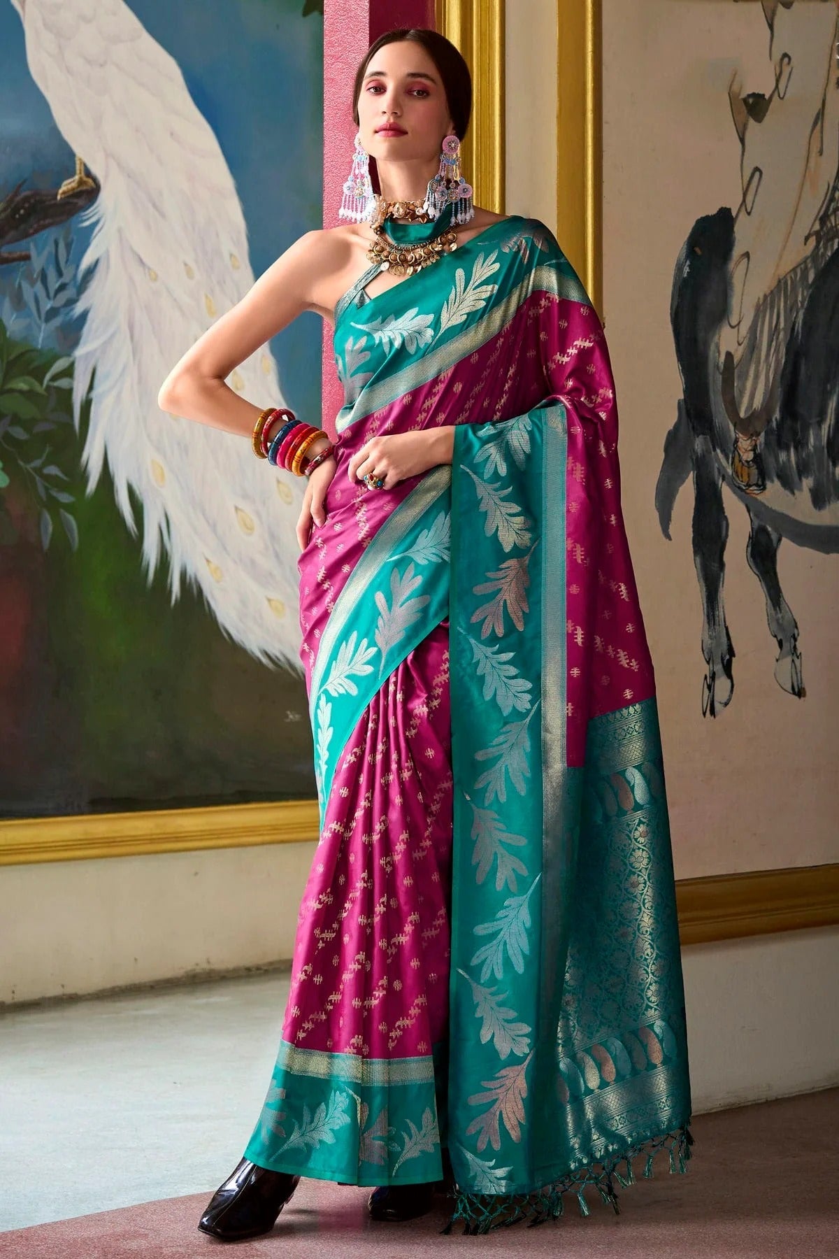 Pink Colour Banarasi Silk Traditional Saree SD1290195