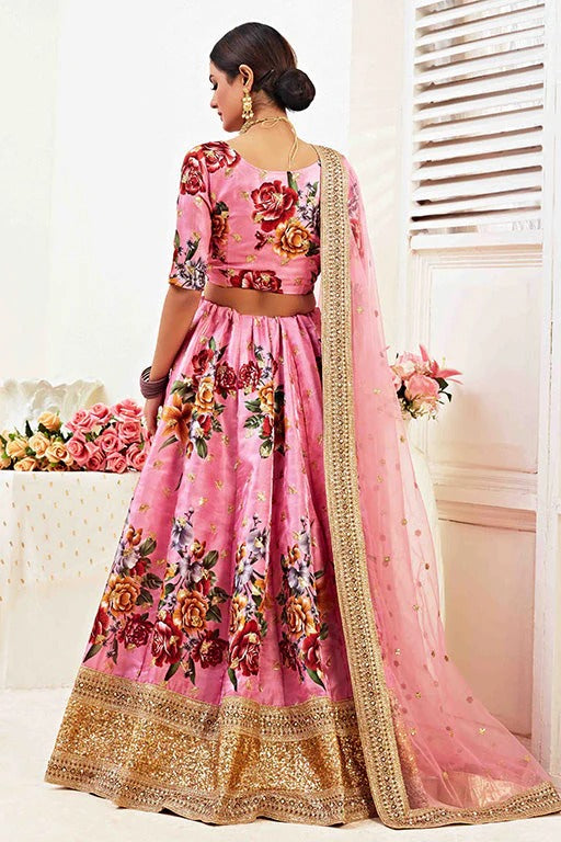 Pink Colour Banglori Satin Designer Lehenga Choli LC1240027 A