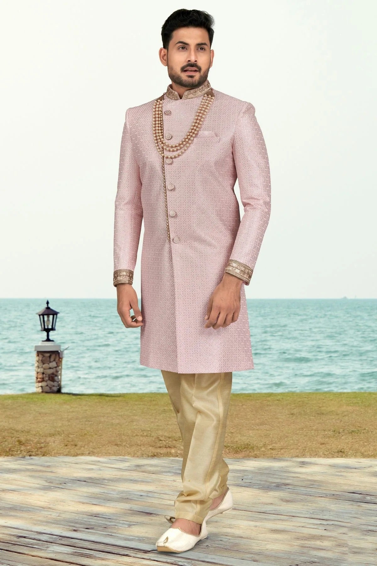 Pink Colour Champion Silk Sherwani SH1040524
