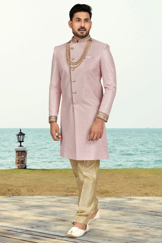 Pink Colour Champion Silk Sherwani SH1040524