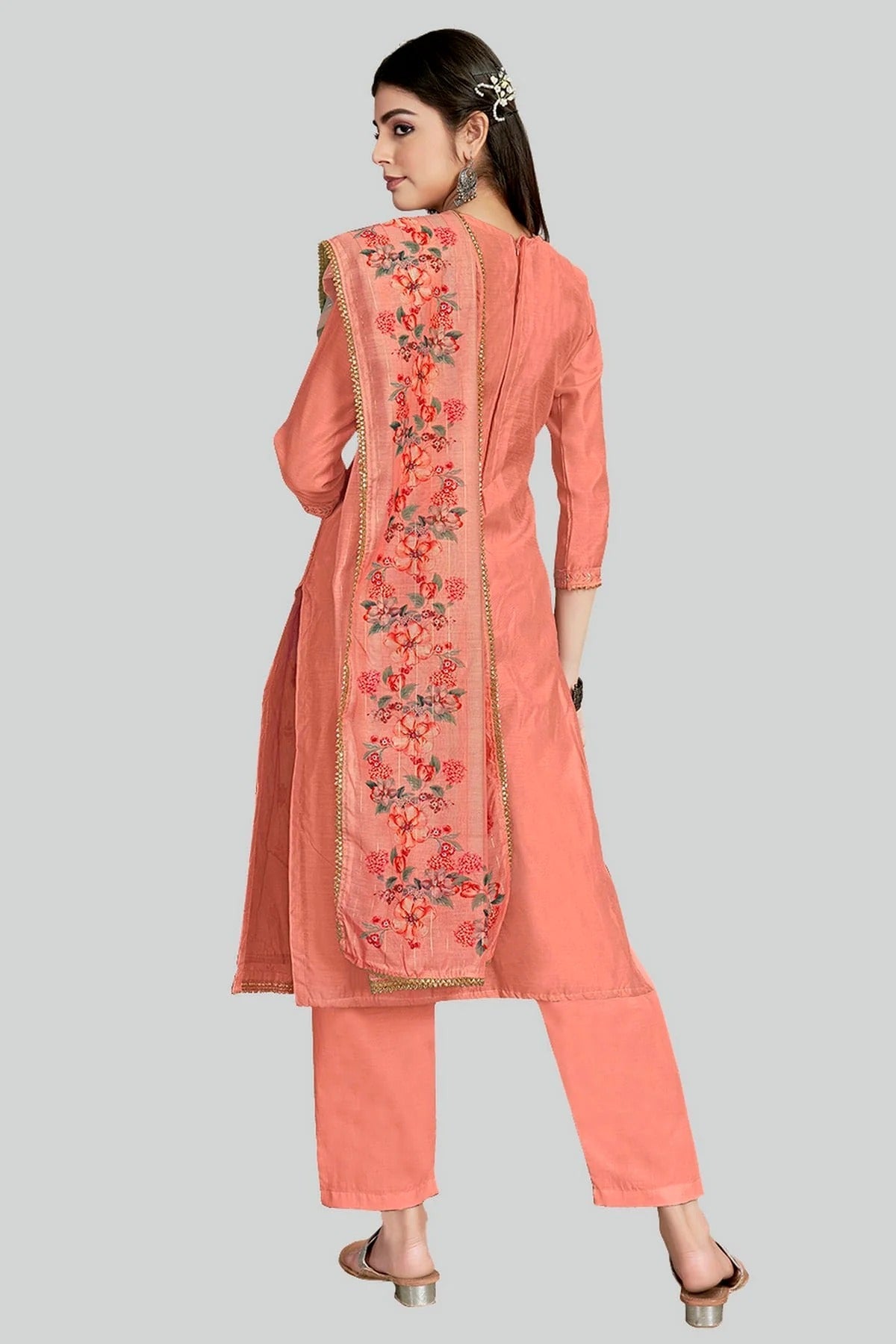 Pink Colour Chanderi Silk Pant Style Suit SM1110630 A