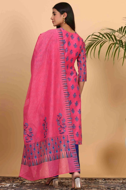 Pink Colour Chanderi Stitched Suit SS1112921 A