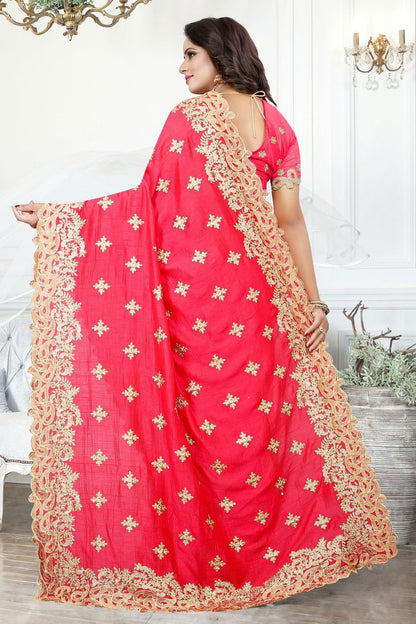 Pink Colour Cherry Silk Designer Saree LC1121499 A